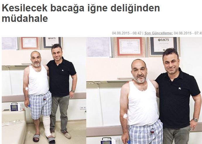 Kesilecek bacak amputasyondan kurtuldu